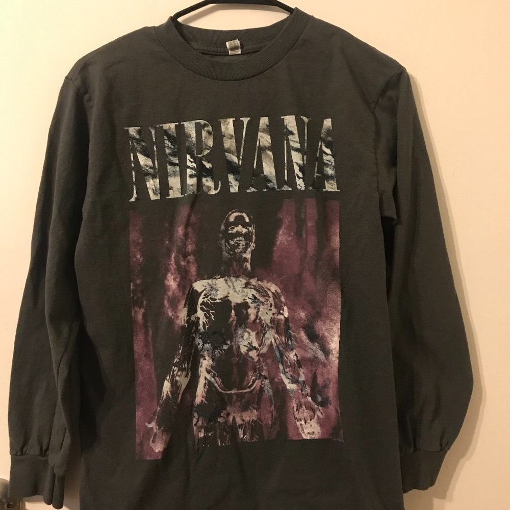 Dark Grey Nirvana Long Sleeve Shirt